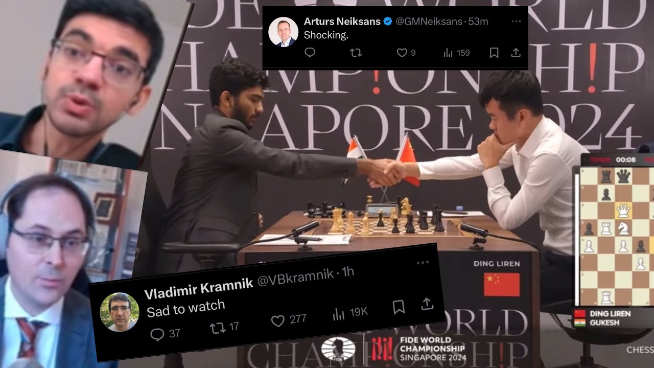 Grandmasters React to Ding HUGE BLUNDER Vs Gukesh!!