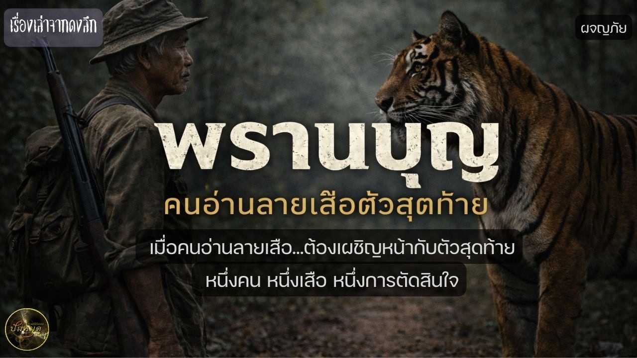 พรานบุญ คนอ่านลายเสือตัวสุดท้าย#ชีวิตพราน#นักล่าและผืนป่า#นิยายไทยเข้มข้น#ปักหมุดเล่าให้รู้