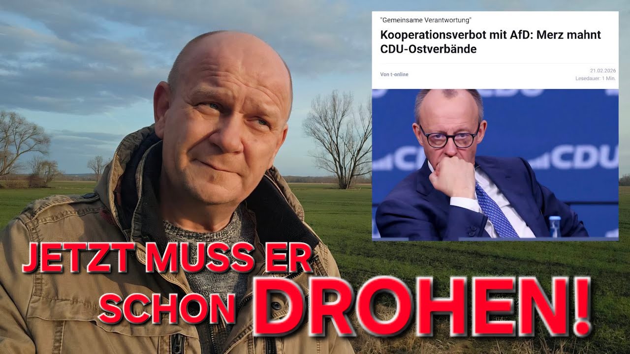 WEGEN DER AfD - MERZ DROHT DEN EIGENEN LEUTEN !