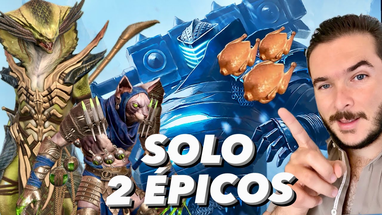 SOLO 2 ÉPICOS vs GOLEM DE HIELO normal 25, ¡A farmear pollitos! F2P - RAID: Shadow Legends