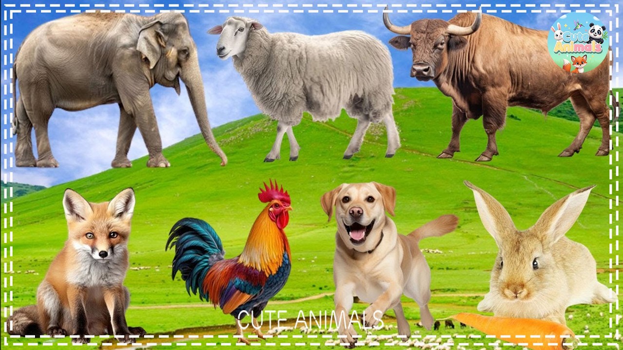 Bustling Animal World Sounds Around Us - Lion, Owl, Goat, Duck, Clownfish, Rabbit - Animal Sounds