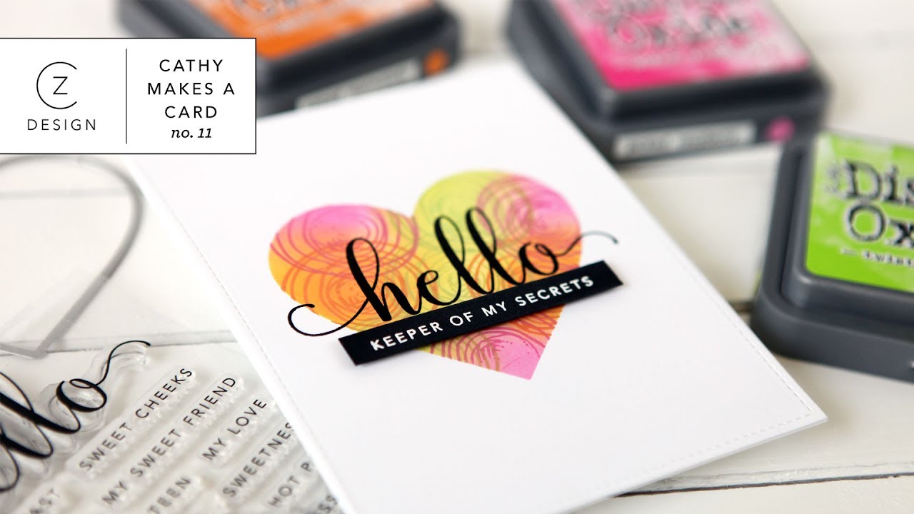 Cathy Makes a Card No. 11: One layer card with masking