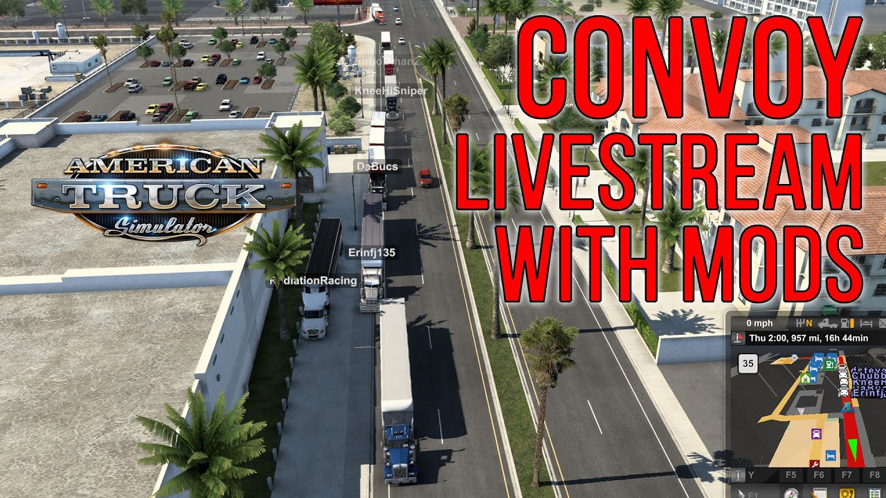 American Truck Simulator Convoy Livestream | With Mods