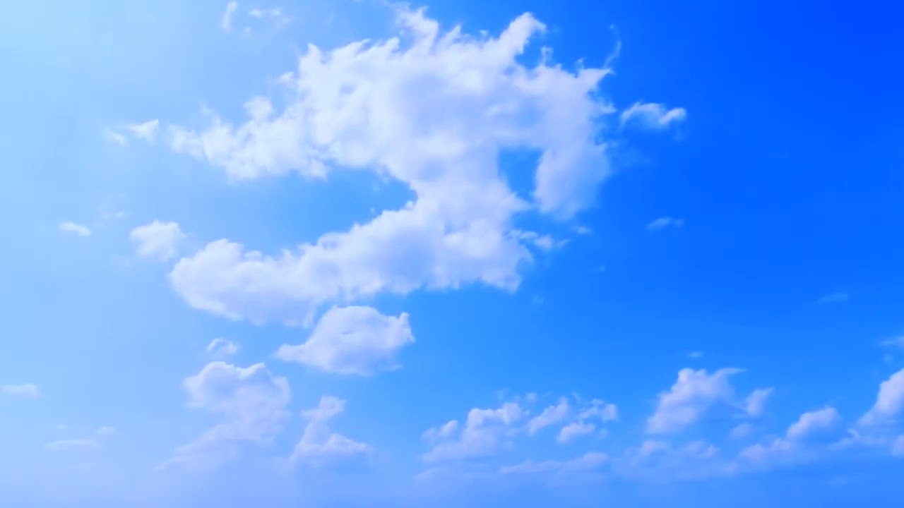 Floating Clouds Blue Sky - HD Free Motion Graphics - Moving Background Loop - Free Download