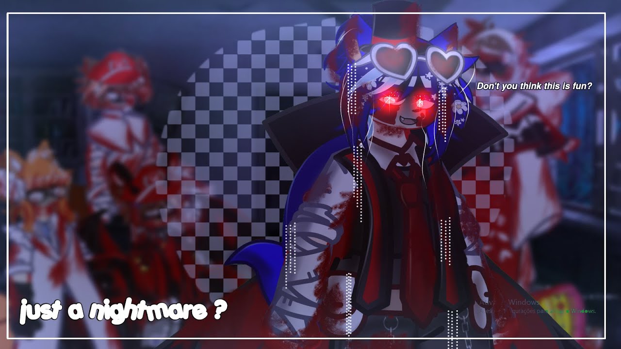 𖦹  𓈒  just a nightmare ? 🌈  FNAS ︵ gacha nebula ꪆৎ halloween special! 🎃 