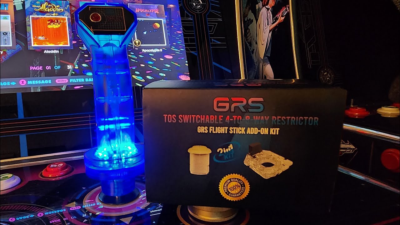GRS Arcade Flight Stick and TOS GRS Switchable 4-to-8-Way Restrictor Review