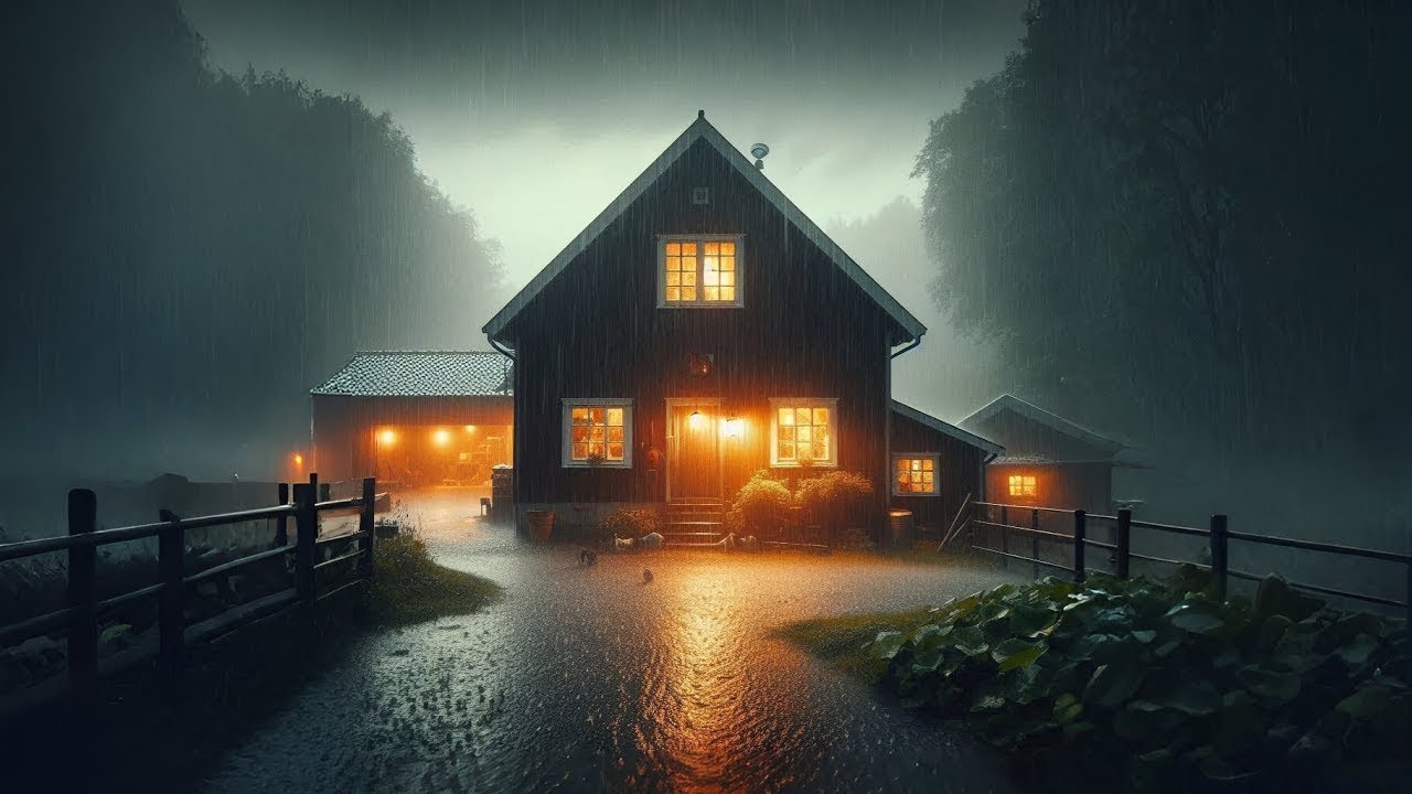 ASMR Rain and thunder sounds for deep sleeping at dark night ASMR Deep Sleep In the Dark Night