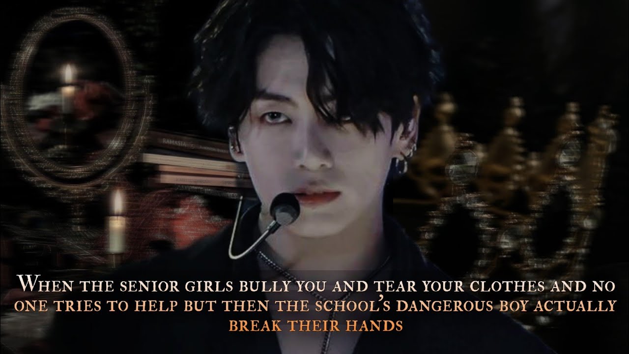 When the senior girls bully you and tear your clothes but then the school's dangerous boy - oneshot