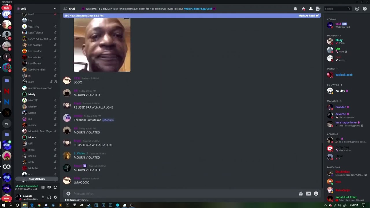Mourn vs Marty Discord Packing BLOOD SPILLED!! (REUPLOADED)