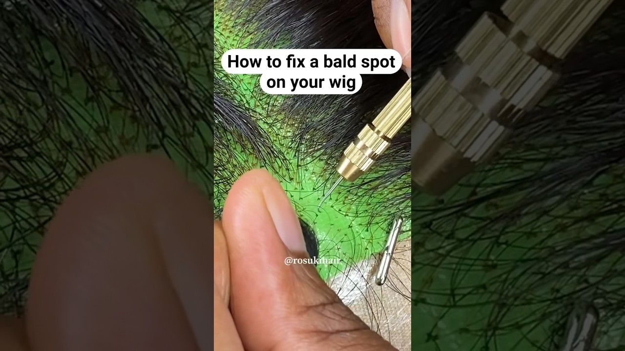 How to fix a bald spot on your wig.            #ventilation #wigventilator #houstonhairstylist #wigs