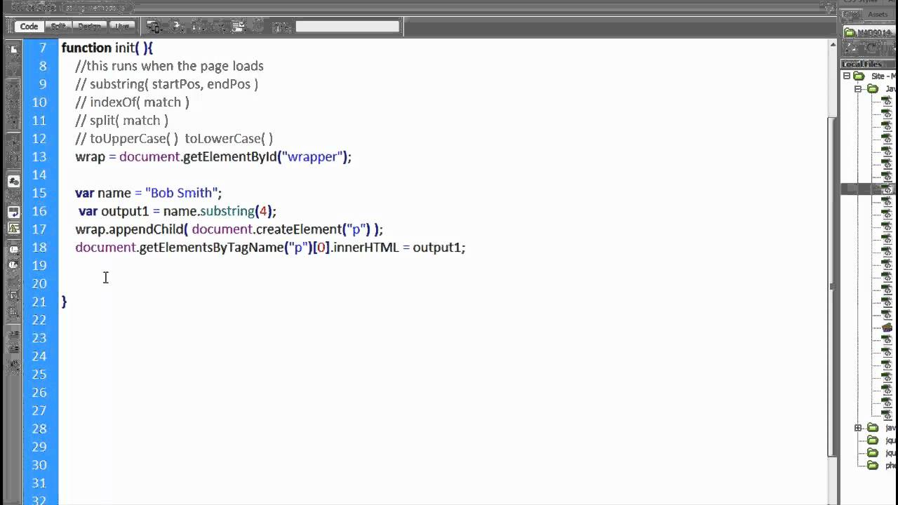 MAD9014 - Javascript String Methods