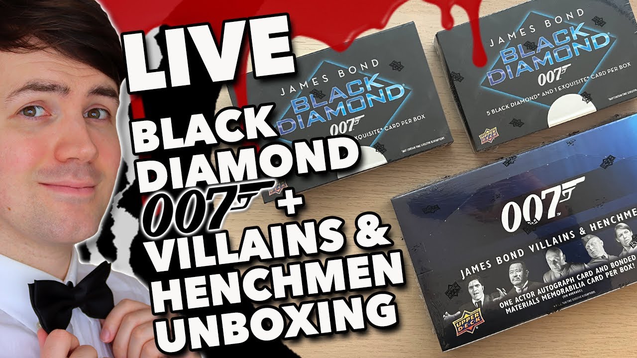 LIVE James Bond BLACK DIAMOND Card Unboxing + Villains and Henchmen