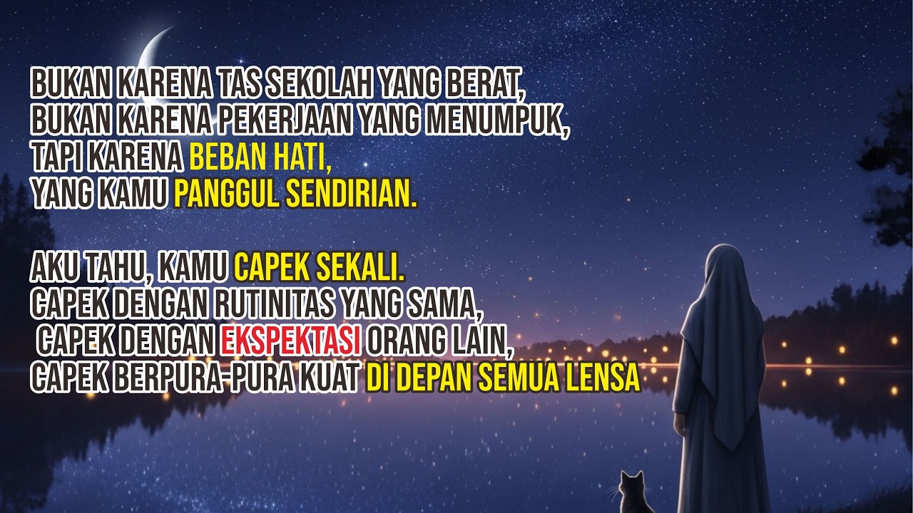Hari ini penuh rintangan, Kau lelah ya ragaku ?? | RENUNGAN MALAM | Muhasabah Diri Penenang Jiwa