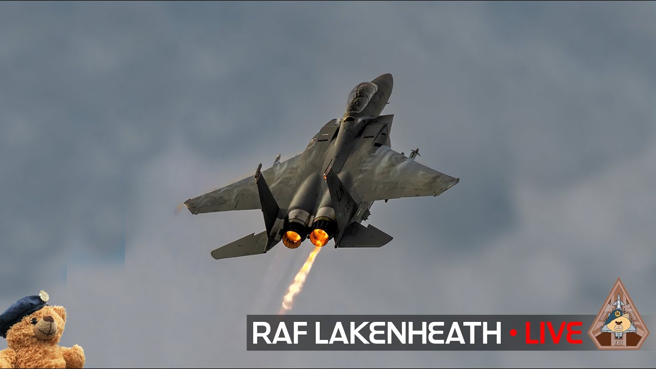 LIVE US AIR FORCE FIGHTER TOWN F-15 & F-35 ACTION • 48TH FIGHTER WING RAF LAKENHEATH 03.07.24