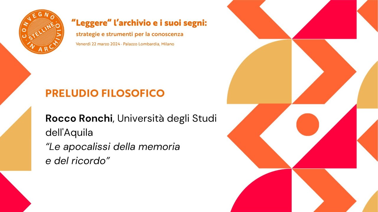 5. Preludio filosofico | Rocco Ronchi