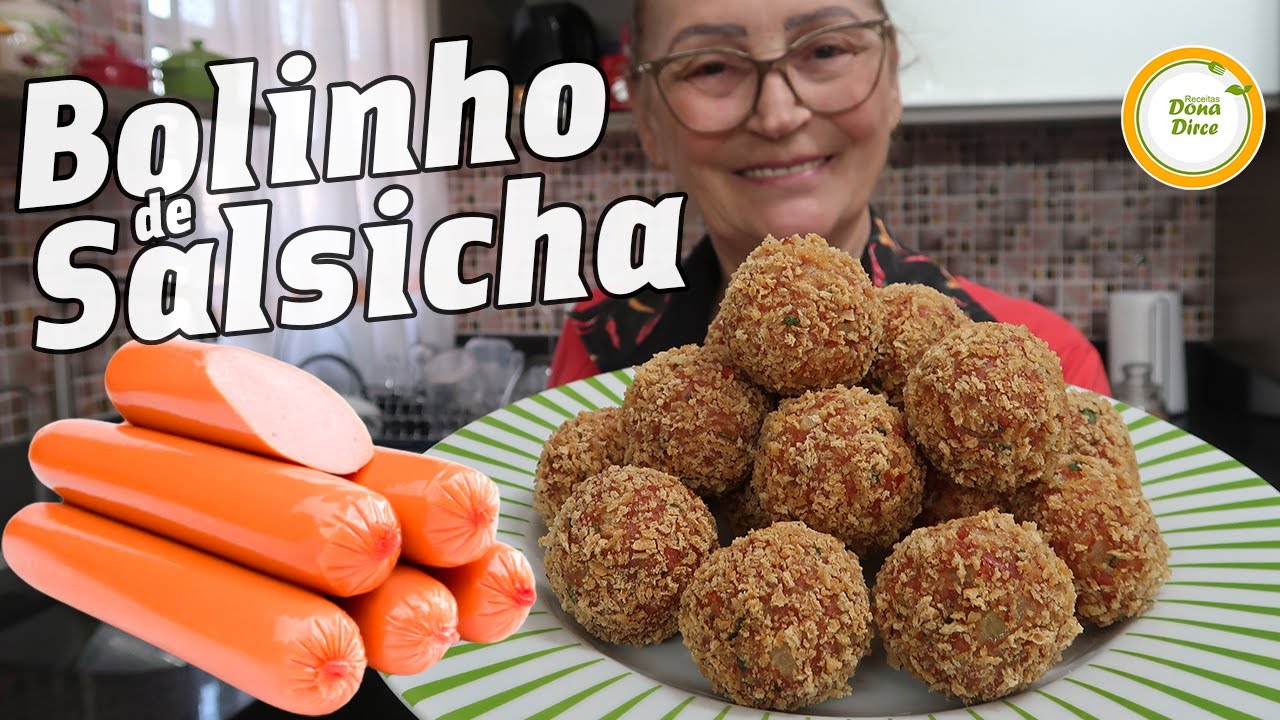 UMA RECEITA SUPER PEDIDA PASSO A PASSO | BOLINHO DE SALSICHA | BOLINHO FRITO DE SALSICHA 