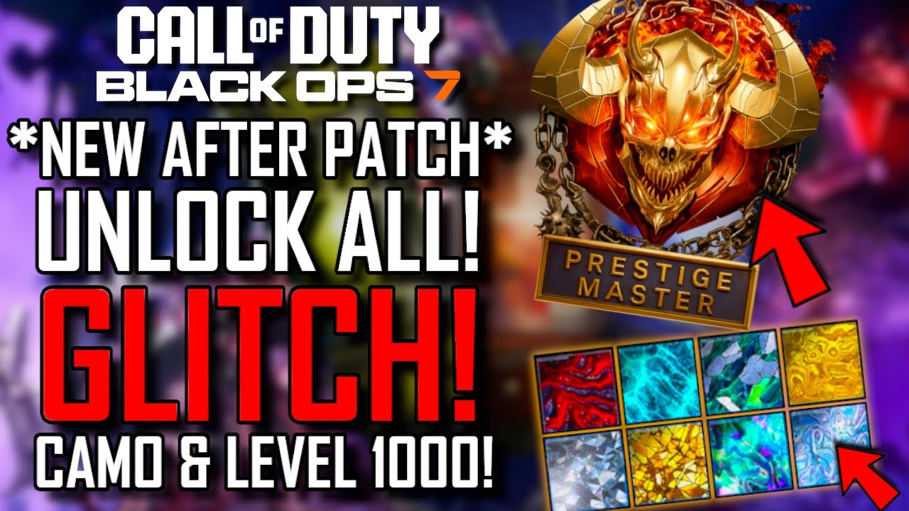 *NEW* BO7 UNLOCK ALL GLITCH! | CAMO & LEVEL 1000! *NEW XP GLITCH!* BEST WAY TO GET MASTER PRESTIGE!