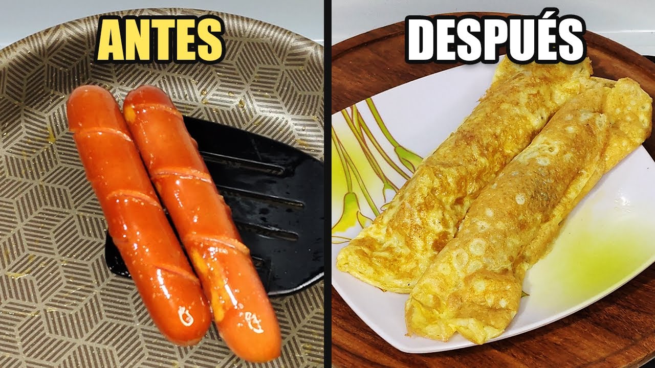 ✅ Desayuno Fácil con Huevo, Salchicha y Queso - Rollitos de Omelette