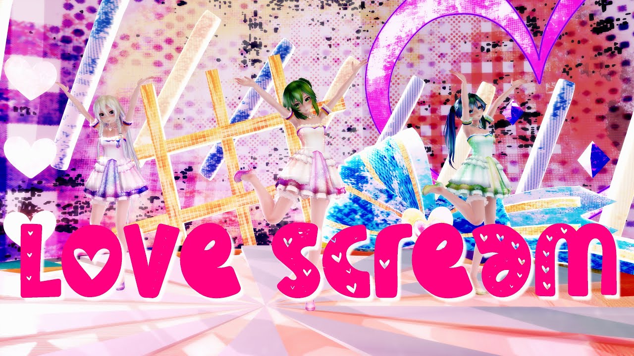 ≡MMD≡Miku.Gumi.IA - 愛♡スクリ～ム / Love♡Scream [4KUHD60FPS] Camera y motion lip DL