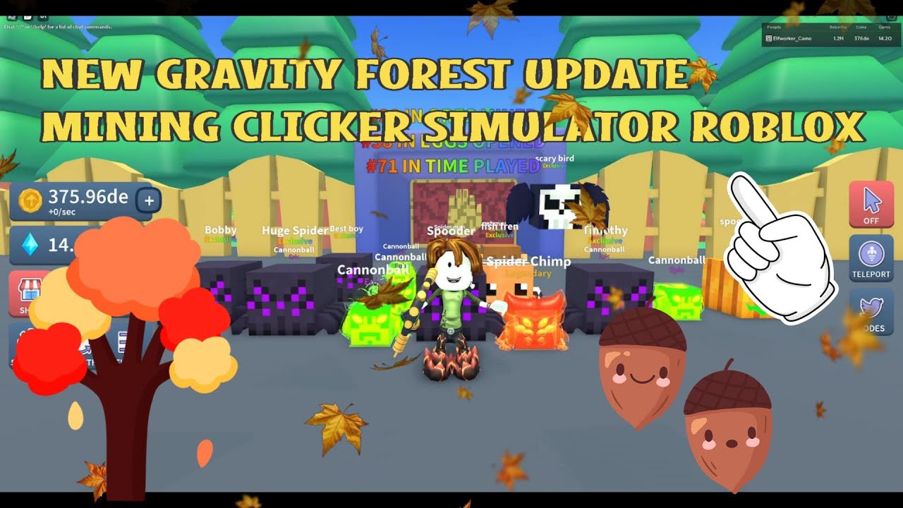 NEW Gravity Forest Update In Mining Clicker Simulator Roblox! 🌲