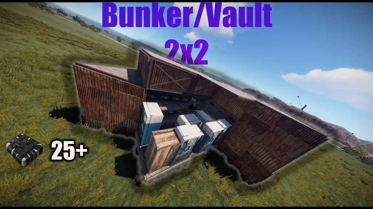 Rust:(Newest) Best 2x2 Base/ Vault, Bunker, Large loot room