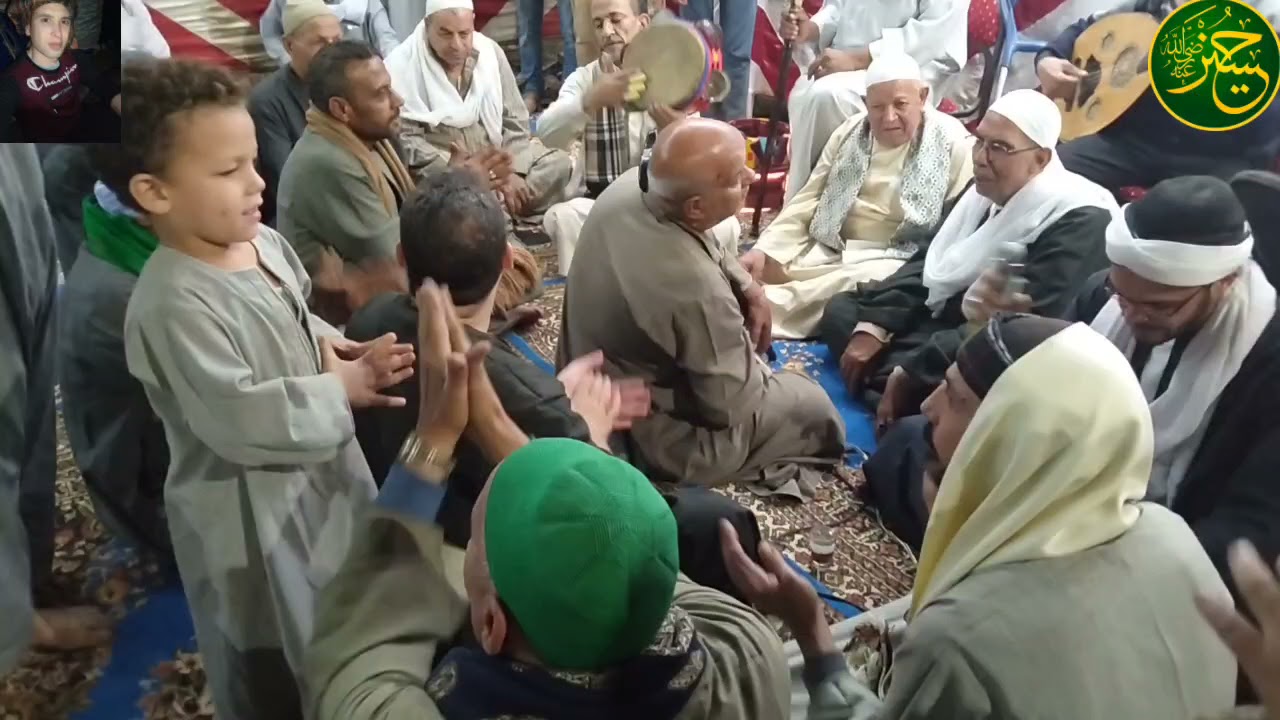الشيخ محمد حسن في ميت مسعود عند الشيخ فتحي صقر احتفال بمولد النبي
