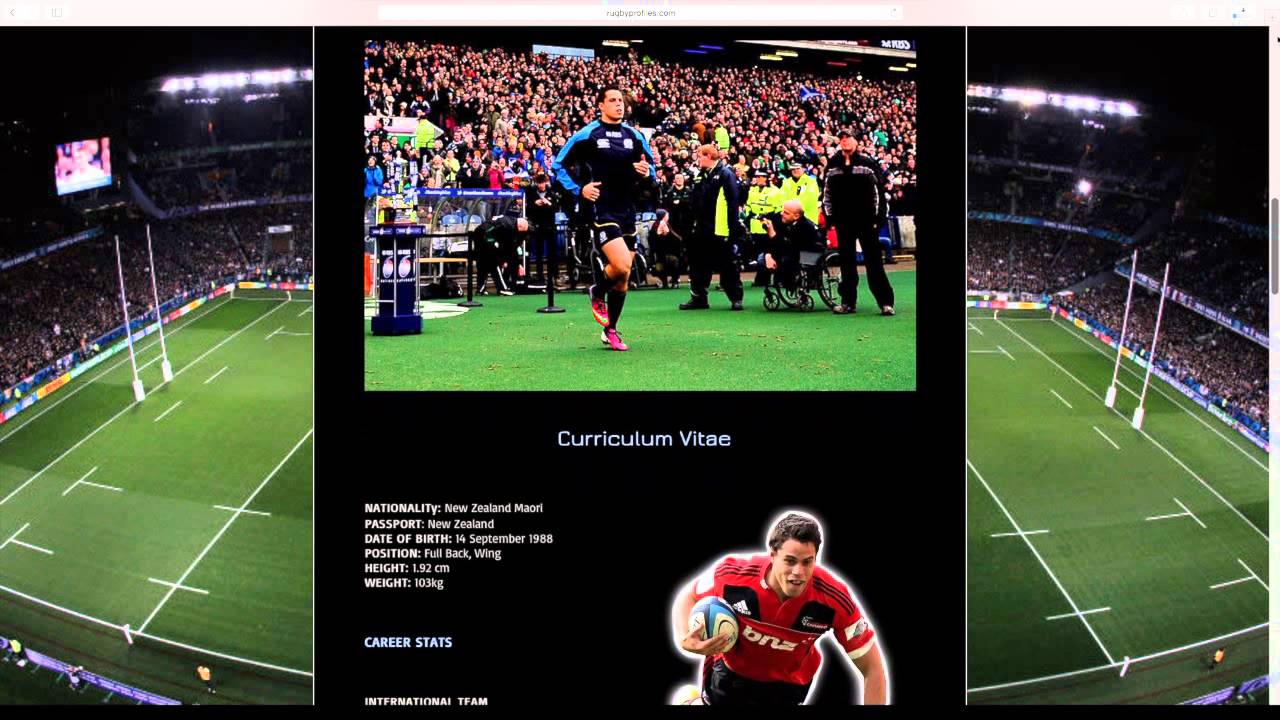 Sean Maitland Rugby Profiles CV Promo