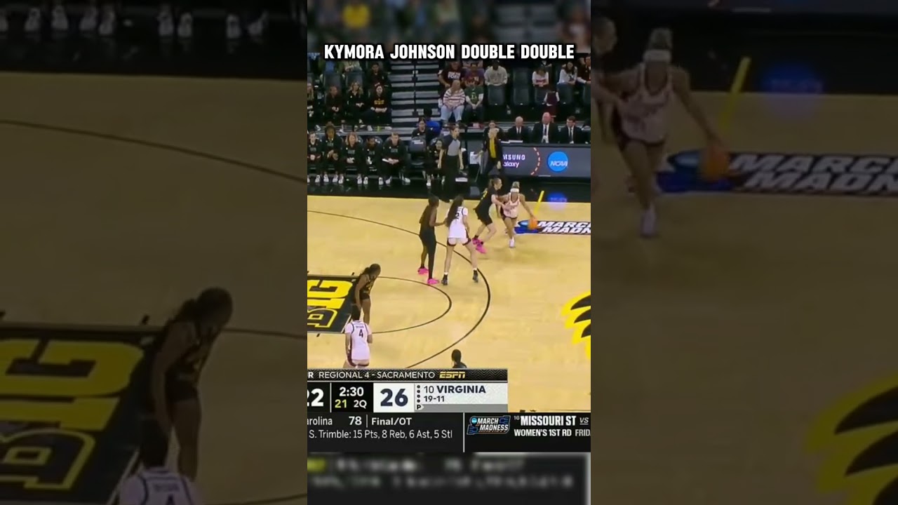 Kymora Johnson hit a big three late in the 4th to send Virginia to the Round of 64 💪