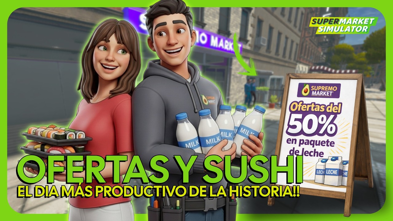 50% OFF Y LICENCIA DE SUSHI! MI MEJOR DIA!!! | SUPERMARKET SIMULATOR (30) Sintax07YT