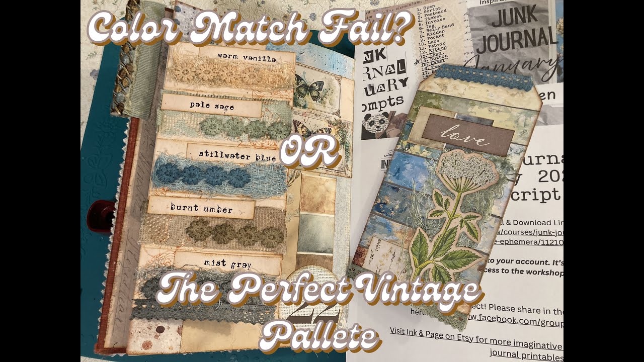 Mixing the Perfect Vintage Color Palette! DIY Dyed Fabric for Junk Journal January
