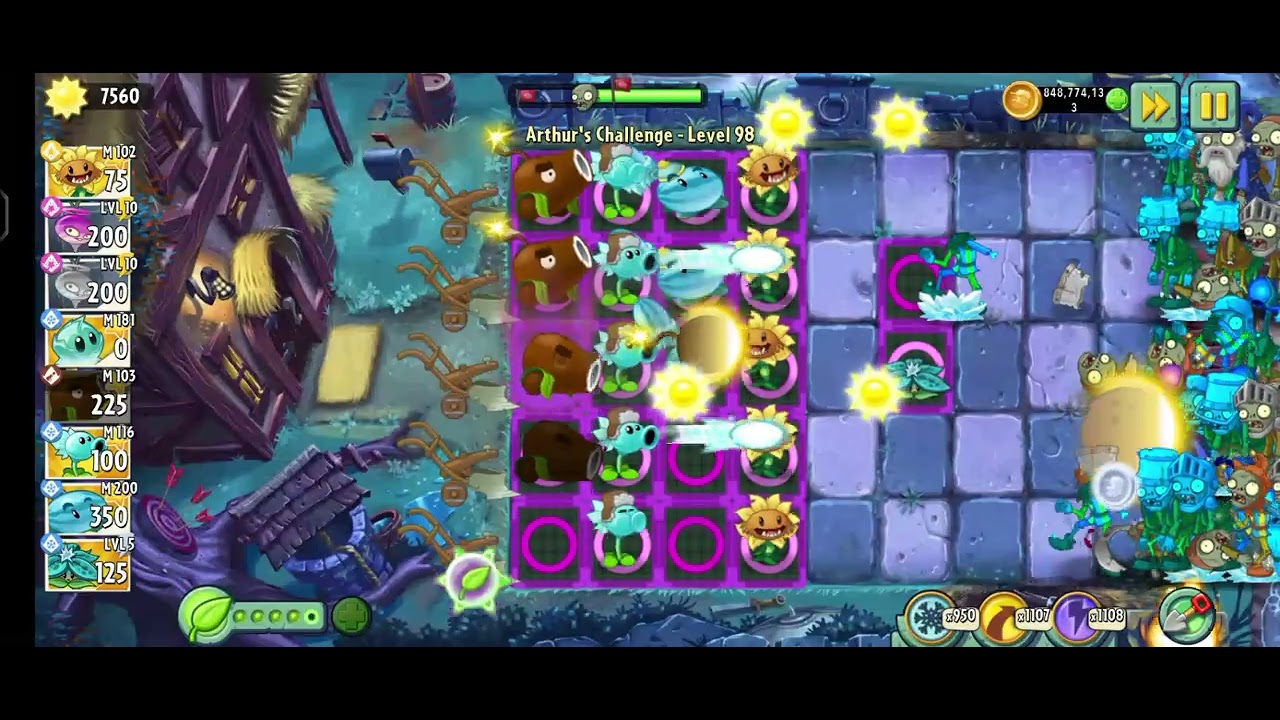 Pvz 2 Arthurs Chalengge lvl 98