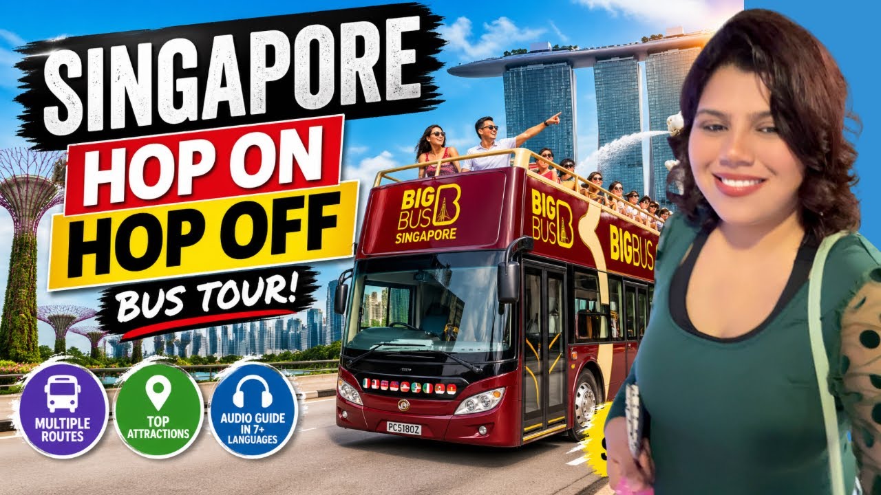 Singapore Tour By Hop On Hop Off Bus| Things to do in Singapore #singaporevlog 