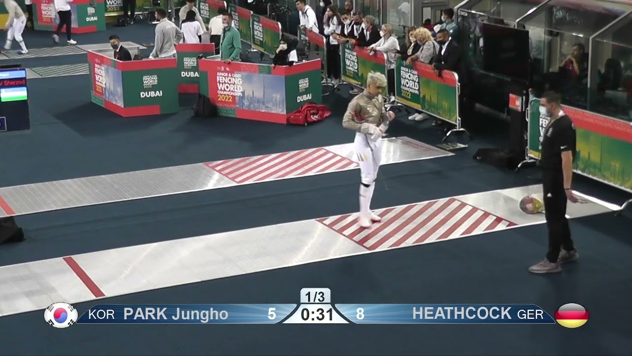 2022 228 T32 15 M S Individual Dubai UAE WCH RED HEATHCOOK C GER vs PARK KOR