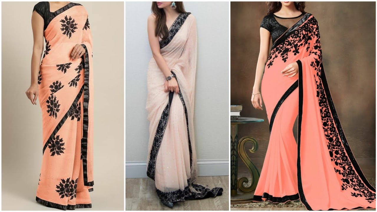 peach colour saree collection/ best peach colour saree collection/ latest collection of saree//