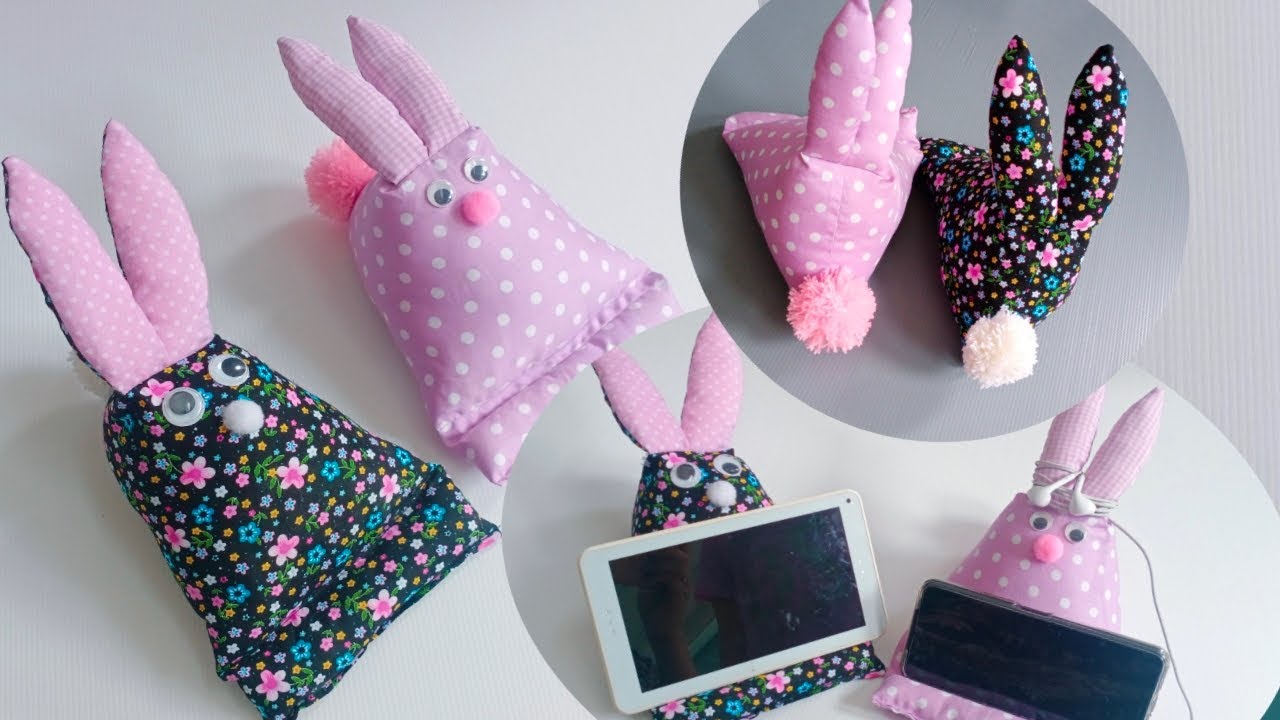 DIY Handphone Stand Holder | Phone Pillow Rabbit Version | Mobile Stand for Online Study