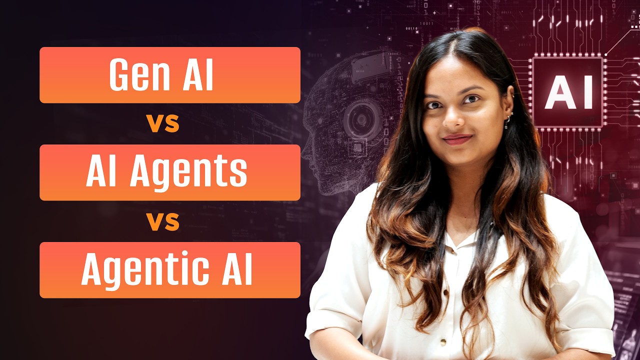 Generative AI vs AI Agents vs Agentic AI (Explained Simply) | The Future of AI
