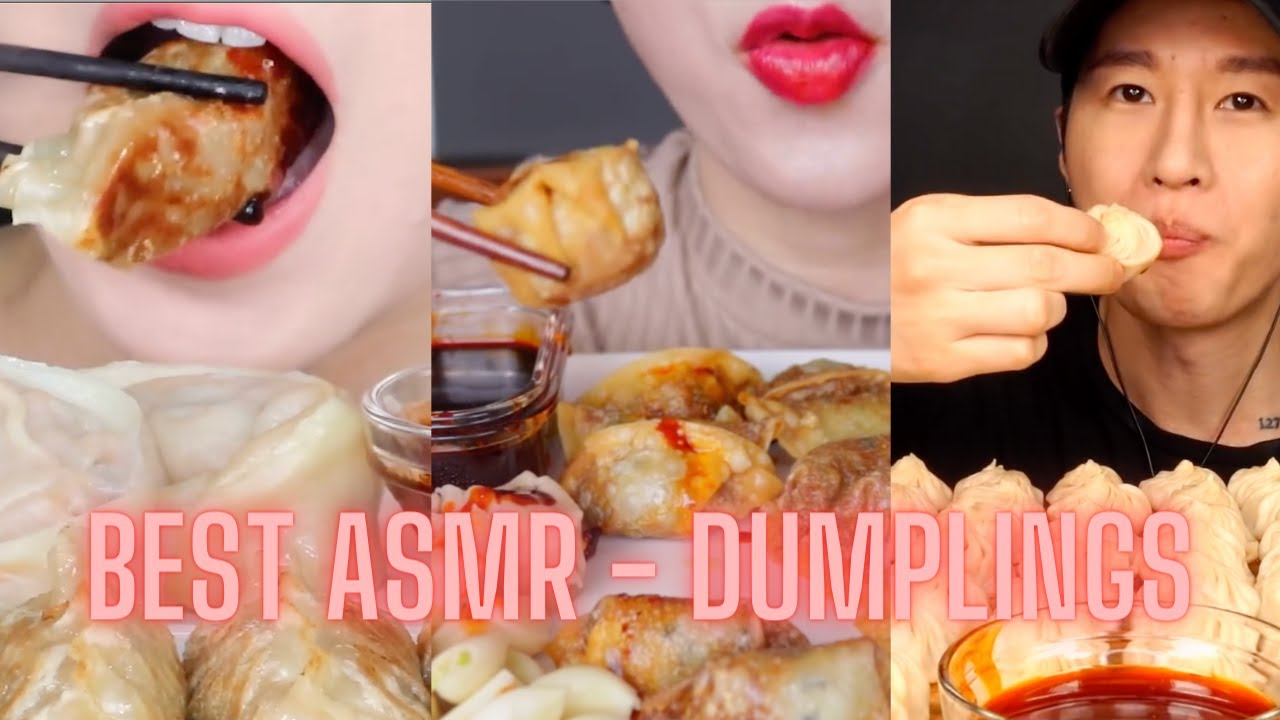 ASMR Dumpling Mukbang,100 Dumplings, Eating Sounds of Steamed and Deep Fried Dumplings (NO TALKING)