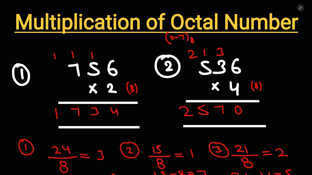 Multiplication of Octal Number in Hindi 2024 || Number System 2024 @Computer_Bhaiya