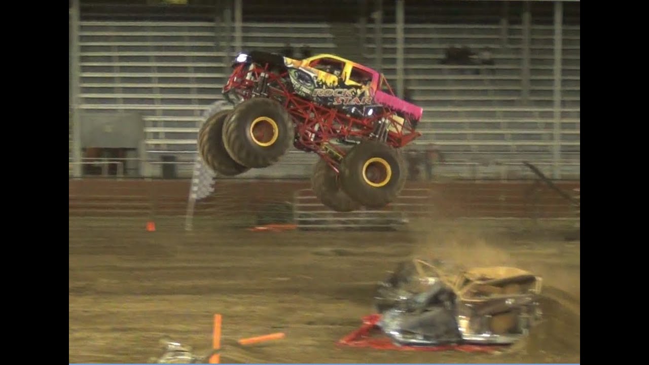 Rockstar(freestyle winner) &Cal. Kid dual freestyle @Monster Truck Insanity Tour 2015