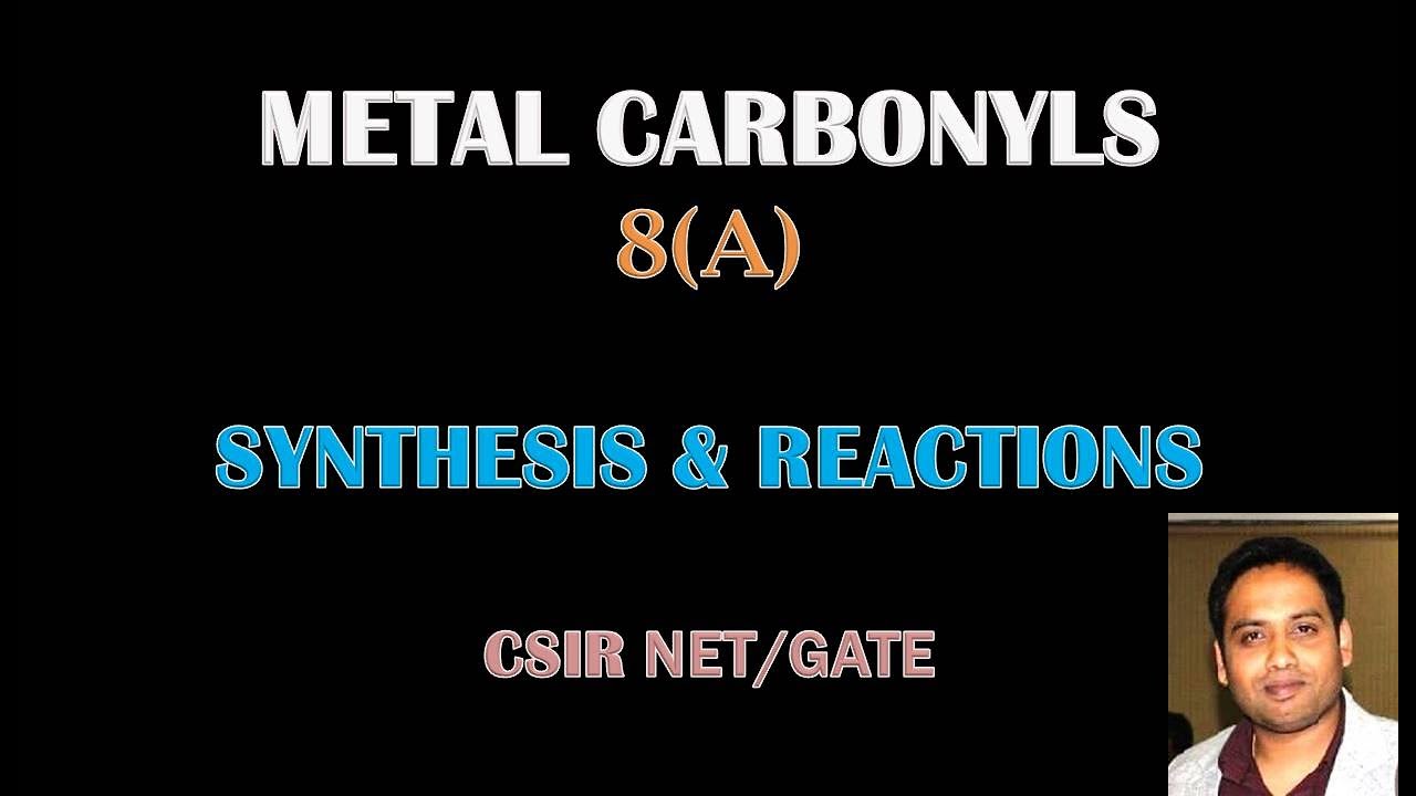 ЧАСТЬ 8(А): СИНТЕЗ И РЕАКЦИИ КАРБОНИЛОВ МЕТАЛЛОВ ДЛЯ CSIR NET/GATE