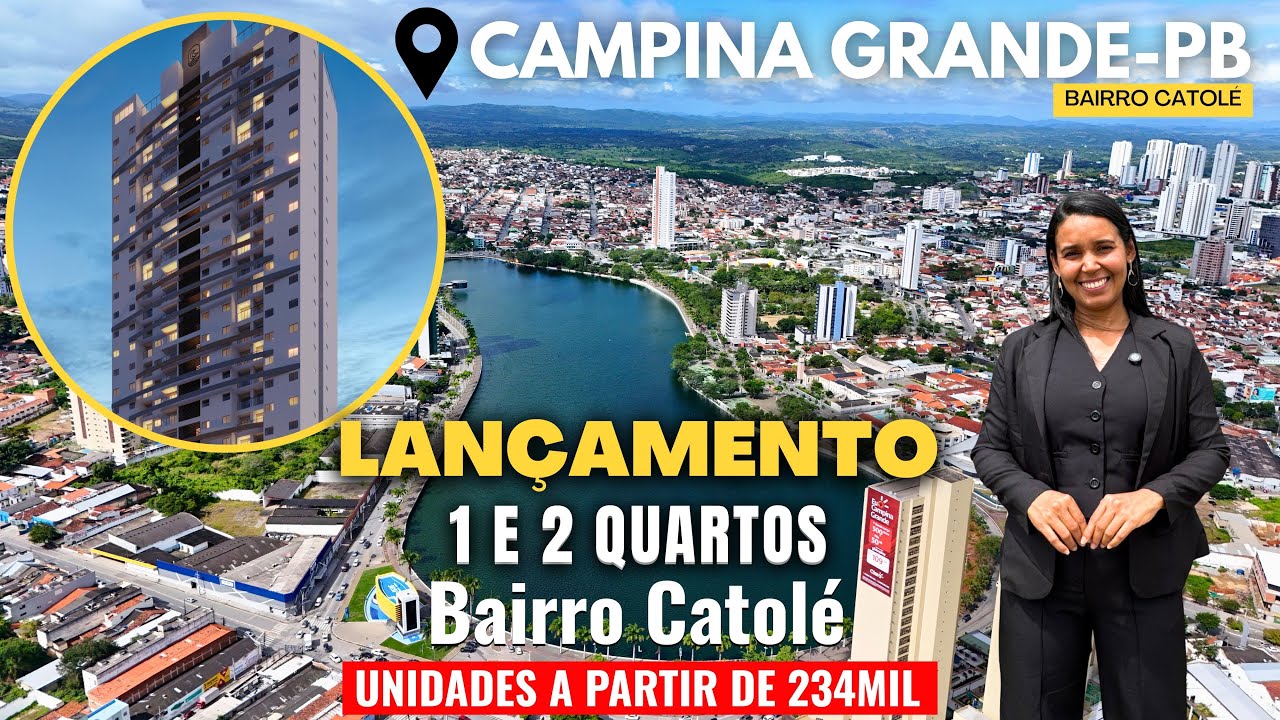 Vendo Apartamentos de 1 e 2 QUARTOS no bairro Catolé em Campina Grande-PB | Prédio com área de lazer