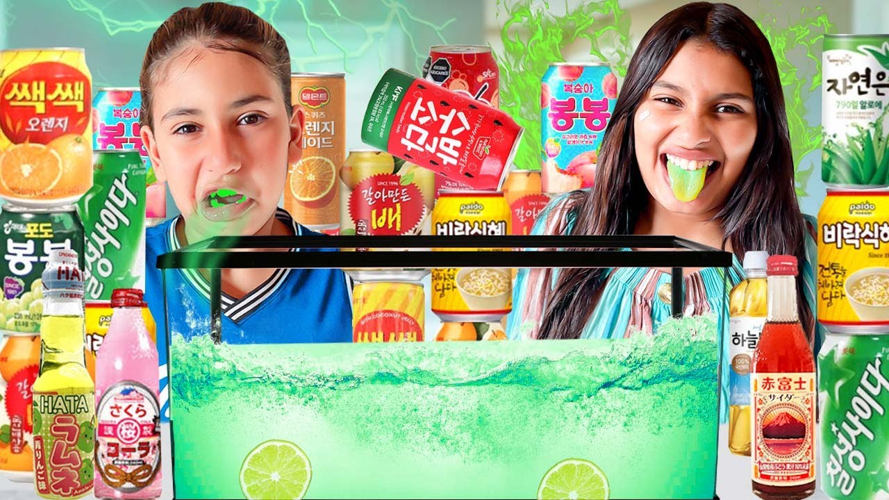 واخيراً.. خلطنا جميع المشروبات الكورية🇰🇷😱(اكفس رائحة في العالم🤢🤮)