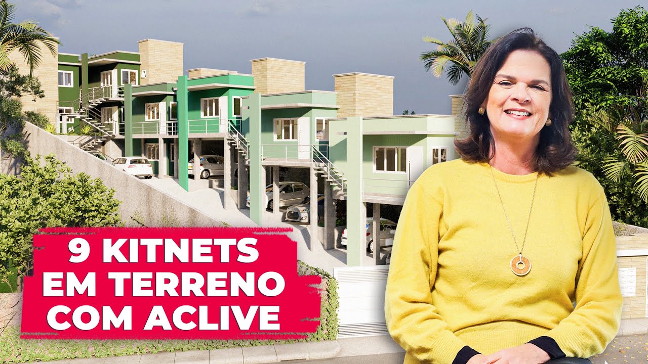 Mini kitnets de 30m² em terreno com 12m de aclive