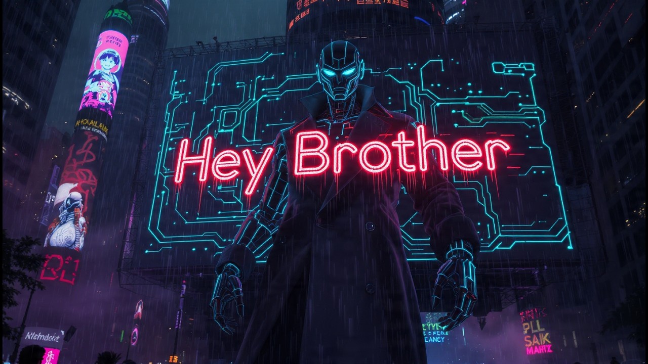 Hey Brother (Avicii Cover) Synthwave - Full Music Video - Tim Borg