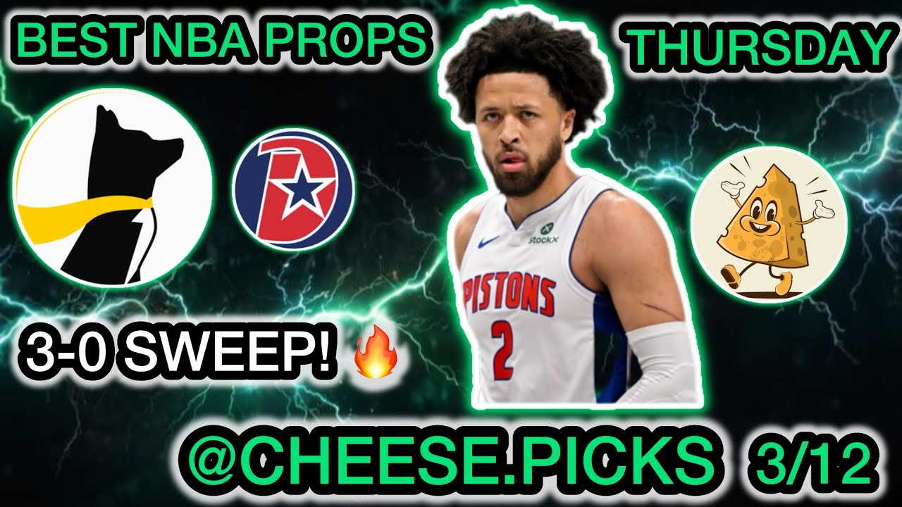 3-0 SWEEP! BEST NBA Player Props for Thursday 3/12 - BEST NBA PROPS TODAY!