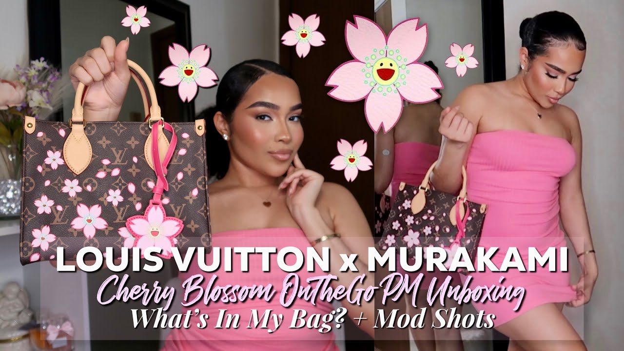 LOUIS VUITTON CHERRY BLOSSOM ONTHEGO PM UNBOXING | Mod Shots + What Fits