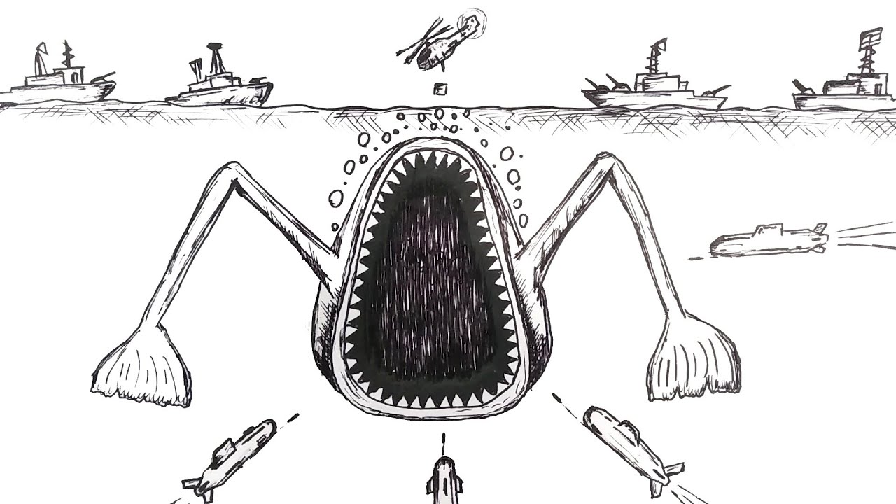 How to Draw Sea Eater Underwater