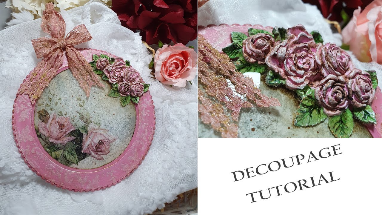 Decoupage Tutorial, Vintage Style Wall Plaque