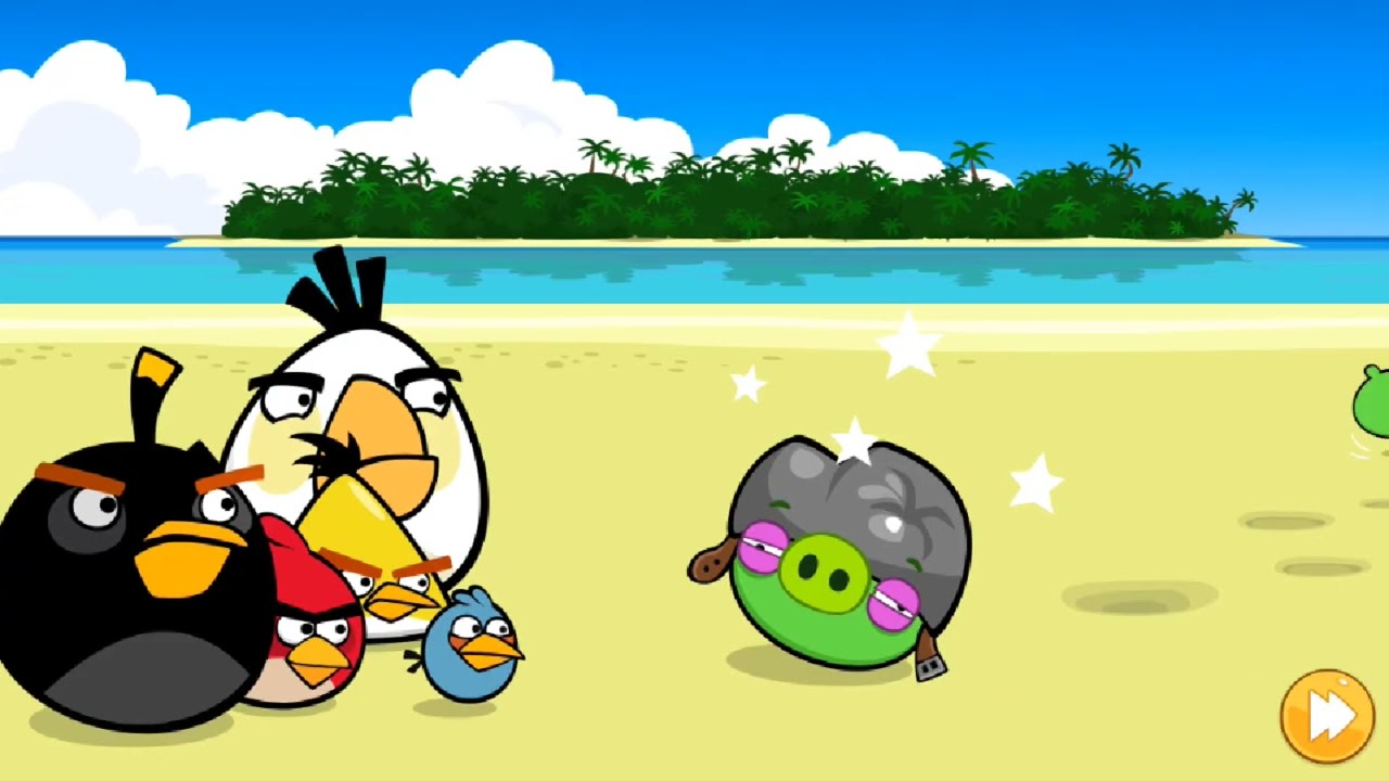 Angry Birds Classic Surf and Turf But with OP Shockwave Bomb All levels