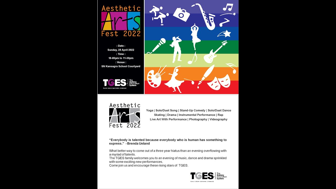 Aesthetic Arts Fest 2022 | AAF | 25-APR-2022 | 10:00 PM | TGES Live |